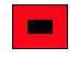 Square red flag with black center-square